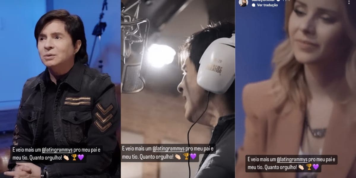 Sandy parabenizou seu pai e seu tio por mais uma conquista no Grammy Latino (Reprodução: Instagram) Sandy parabenizou seu pai e seu tio por mais uma conquista no Grammy Latino (Reprodução: Instagram)