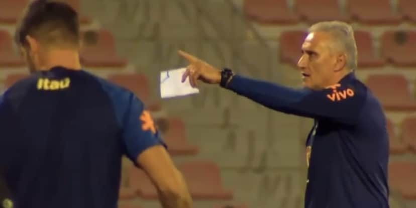 Tite e os jogadores da Seleção Brasileira visitaram o estádio onde acontecerá o primeiro jogo contra a Sérvia (Foto: Reprodução / TV Globo) Tite e os jogadores da Seleção Brasileira visitaram o estádio onde acontecerá o primeiro jogo contra a Sérvia (Foto: Reprodução / TV Globo)