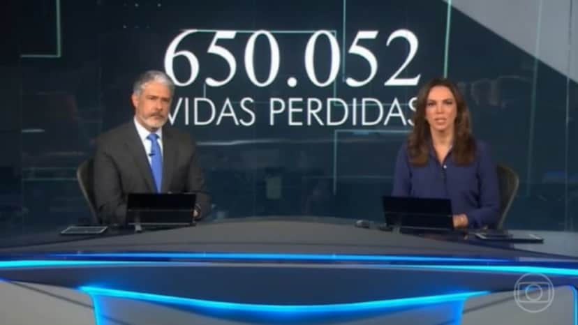 Âncora dá triste notícia e JN encerra sem o tradicional "Boa Noite", sem vinheta e em silêncio absoluto Âncora dá triste notícia e JN encerra sem o tradicional "Boa Noite", sem vinheta e em silêncio absoluto