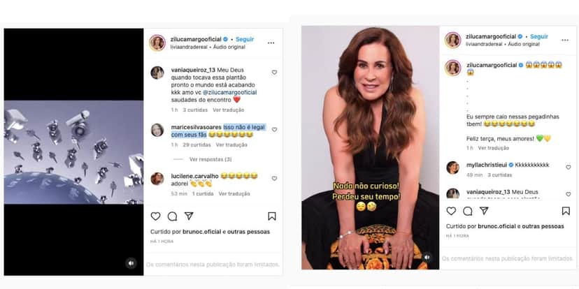 Zilu faz brincadeira com fãs (Reprodução) Zilu faz brincadeira com fãs (Reprodução)