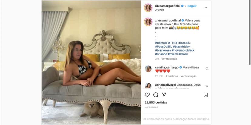 Zilu compartilha clique ousado nas redes sociais (Reprodução) Zilu compartilha clique ousado nas redes sociais (Reprodução)