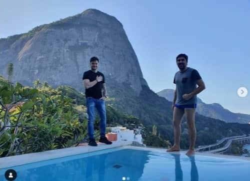 Marcelo Adnet recebeu Felipe Neto em sua casa (Foto: Reprodução/Instagram) Marcelo Adnet recebeu Felipe Neto em sua casa (Foto: Reprodução/Instagram)