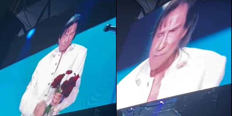 Abatido, Roberto Carlos distribuiu flores no final da gravação do seu especial Abatido, Roberto Carlos distribuiu flores no final da gravação do seu especial