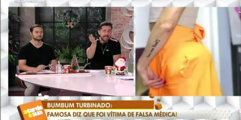 Léo Áquilla mostrou bunda solta no "A Tarde é Sua" (Foto: Reprodução/RedeTV!) Léo Áquilla mostrou bunda solta no "A Tarde é Sua" (Foto: Reprodução/RedeTV!)