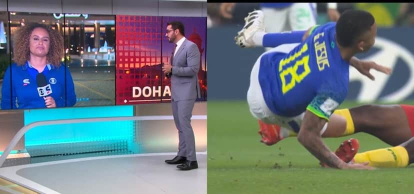 Marcelo Cosme e Karina Alves lamentaram a lesão de Gabriel Jesus no Jornal Hoje Marcelo Cosme e Karina Alves lamentaram a lesão de Gabriel Jesus no Jornal Hoje