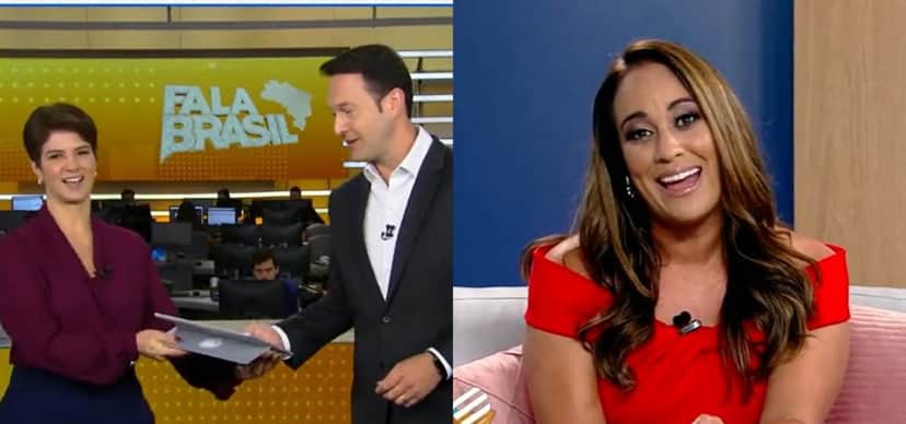 Mariana Godoy e Edu Ribeiro pediram para que as câmeras do Hoje Em Dia mostrassem Renata Alves Mariana Godoy e Edu Ribeiro pediram para que as câmeras do Hoje Em Dia mostrassem Renata Alves