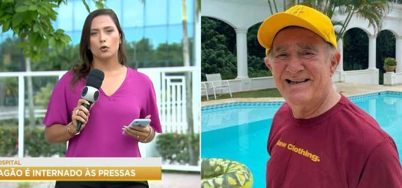 Repórter da Record informou que Renato Aragão deve ficar em observação até sábado Repórter da Record informou que Renato Aragão deve ficar em observação até sábado