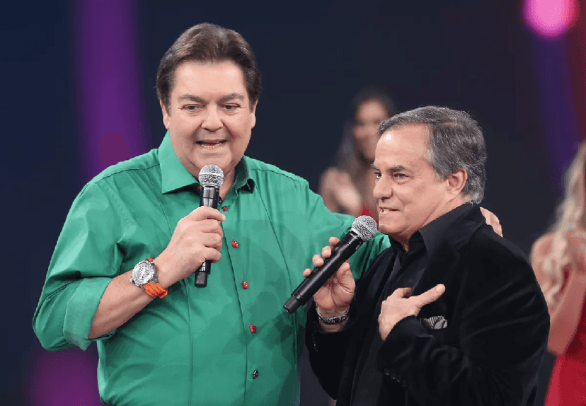 Faustão ao lado de Ronnie Von (Foto: Divulgação) Faustão ao lado de Ronnie Von (Foto: Divulgação)