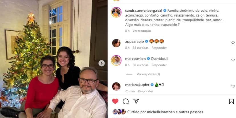 Sandra Annenberg com o marido e a filha Sandra Annenberg com o marido e a filha
