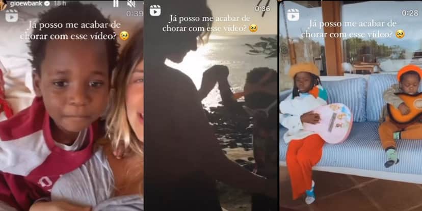 Gio Ewbank divulga vídeo comovente e não esconde o que sentiu: "Posso me acabar de chorar" Gio Ewbank divulga vídeo comovente e não esconde o que sentiu: "Posso me acabar de chorar"