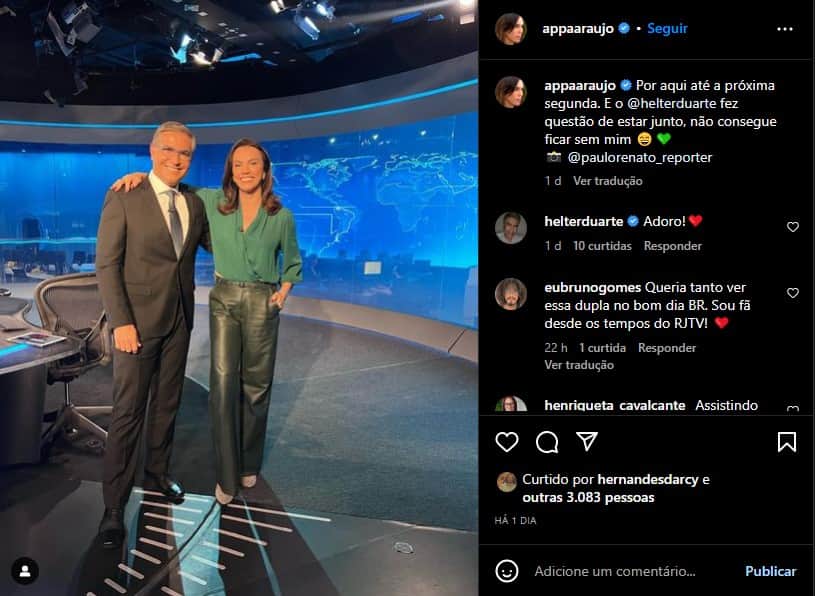 Ana Paula Araújo assumiu o lugar de Renata Vasconcellos no Jornal Nacional - Foto: Reprodução Ana Paula Araújo assumiu o lugar de Renata Vasconcellos no Jornal Nacional - Foto: Reprodução
