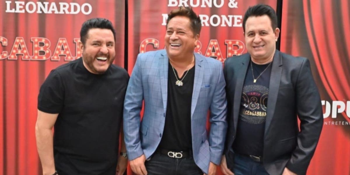 Leonardo, Bruno e Marrone no Cabaré (Reprodução: Instagram) Leonardo, Bruno e Marrone no Cabaré (Reprodução: Instagram)