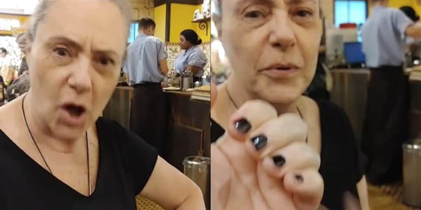 Elizabeth Savala não gostou das unhas pintadas do filho, Diogo (Foto: Reprodução / Instagram) Elizabeth Savala não gostou das unhas pintadas do filho, Diogo (Foto: Reprodução / Instagram)