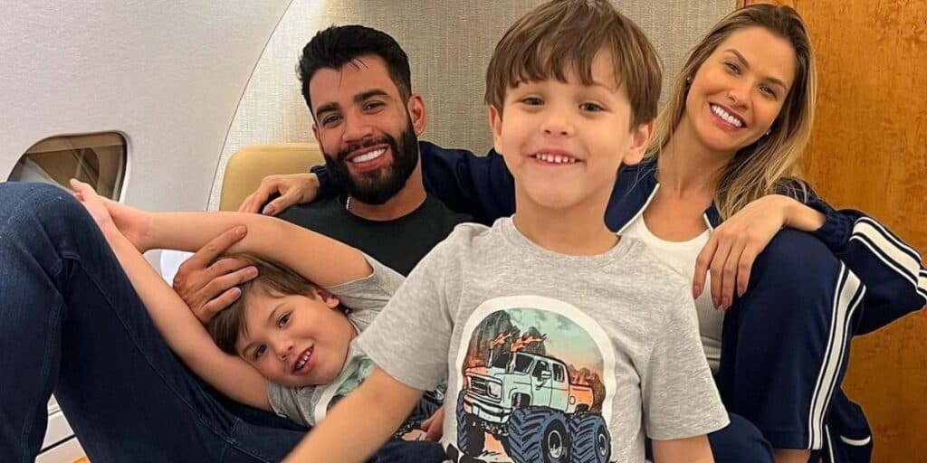 Filho de Gusttavo Lima surge em vídeo e acaba falando sobre Andressa Suíta: "Vai sair outro bebê"