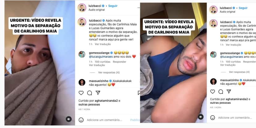 Luiz Bacci fala sobre Carlinhos Maia e Lucas Guimarães (Reprodução) Luiz Bacci fala sobre Carlinhos Maia e Lucas Guimarães (Reprodução)