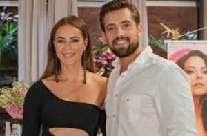 Pat (Paolla Oliveira) e Rômulo (Rafael Cardoso): empresário desperta fúria de rival na novela (Foto: Reprodução / Globo) Pat (Paolla Oliveira) e Rômulo (Rafael Cardoso): empresário desperta fúria de rival na novela (Foto: Reprodução / Globo)