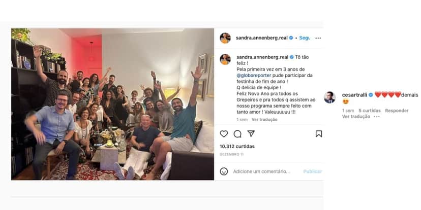 Sandra Annenberg fala sobre festa da firma (Reprodução) Sandra Annenberg fala sobre festa da firma (Reprodução)