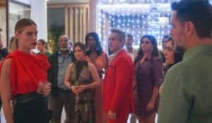 Sara (Isabelle Nassar) irá desmascarar Moretti (Rodrigo Lombardi) na noite de Natal em Travessia (Foto: Reprodução / Globo / Montagem TV Foco) Sara (Isabelle Nassar) irá desmascarar Moretti (Rodrigo Lombardi) na noite de Natal em Travessia (Foto: Reprodução / Globo / Montagem TV Foco)