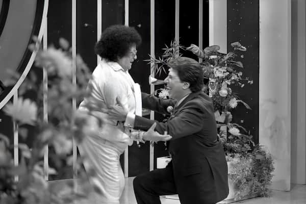 Silvio Santos ao lado de Aracy Almeida Silvio Santos ao lado de Aracy Almeida