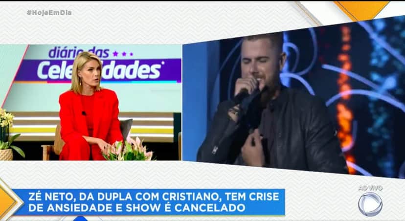 Ana Hickmann lamentou o cancelamento do show de Zé Neto e Cristiano e desejou uma pronta recuperação a ele Ana Hickmann lamentou o cancelamento do show de Zé Neto e Cristiano e desejou uma pronta recuperação a ele