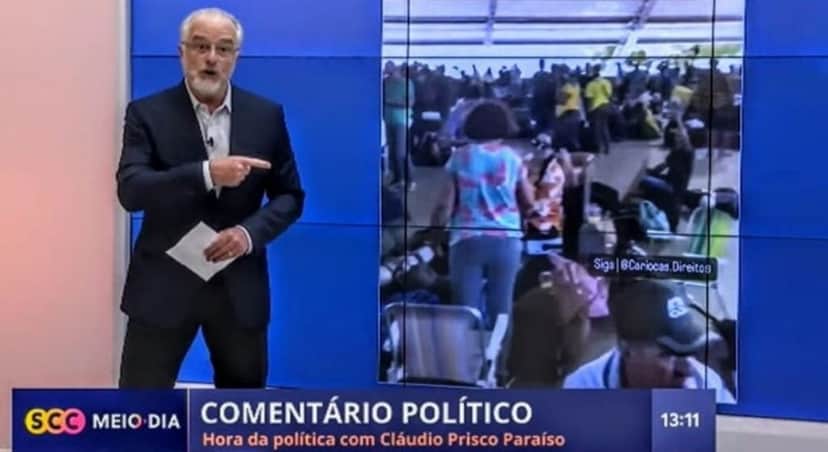 Claudio Prisco Paraíso durante o SBT Meio Dia Claudio Prisco Paraíso durante o SBT Meio Dia
