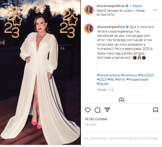 Zilu Camargo, ex-esposa de Zezé Di Camargo, gera revolta na web ao mandar recado para o cantor sertanejo - Foto Reprodução Zilu Camargo, ex-esposa de Zezé Di Camargo, gera revolta na web ao mandar recado para o cantor sertanejo - Foto Reprodução