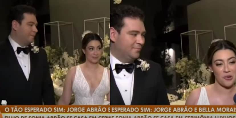Jorge Abrão e Bella Morais (Foto: Reprodução/RedeTV!) Jorge Abrão e Bella Morais (Foto: Reprodução/RedeTV!)