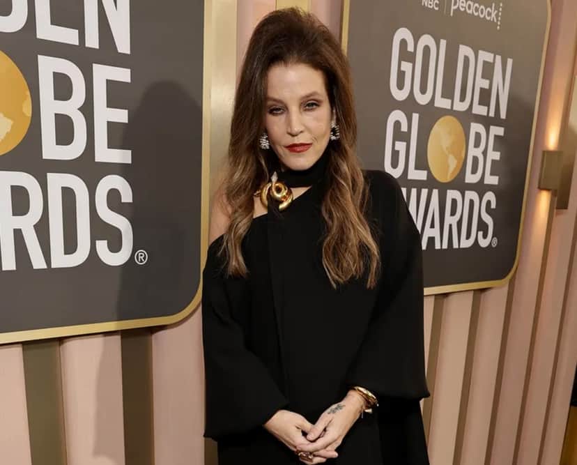 Lisa Marie Presley na sua última aparição pública, no Globo de Ouro Lisa Marie Presley na sua última aparição pública, no Globo de Ouro