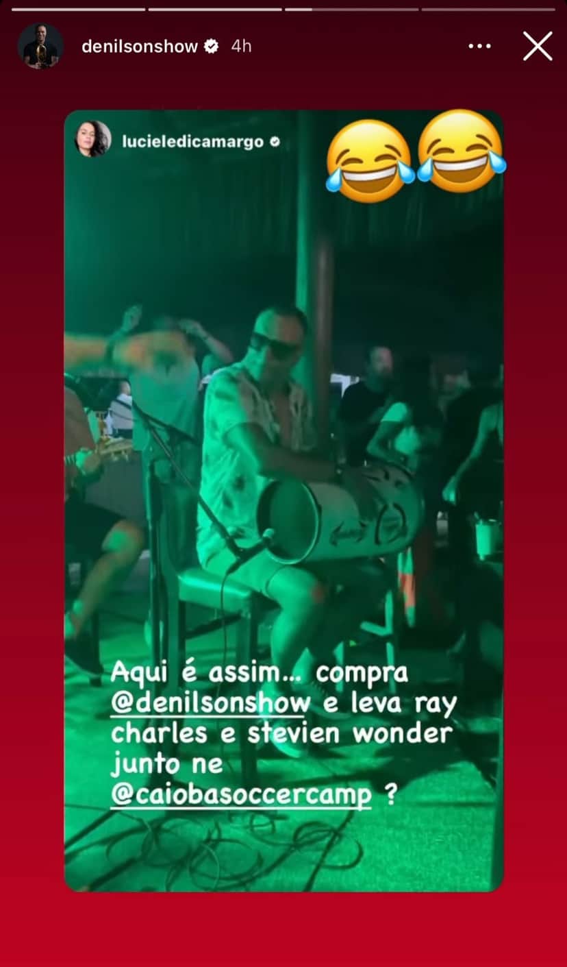 Luciele Di Camargo, esposa do famoso Denílson, usa suas redes sociais para mostrar um lado do apresentador que muitos nunca viram - Foto Reprodução Luciele Di Camargo, esposa do famoso Denílson, usa suas redes sociais para mostrar um lado do apresentador que muitos nunca viram - Foto Reprodução
