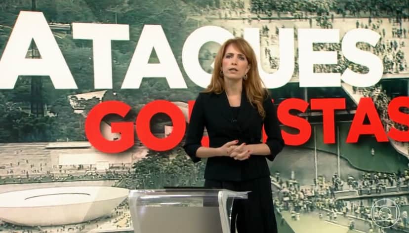 Poliana Abritta foi a porta voz da Globo durante os ataques golpistas do último domingo Poliana Abritta foi a porta voz da Globo durante os ataques golpistas do último domingo