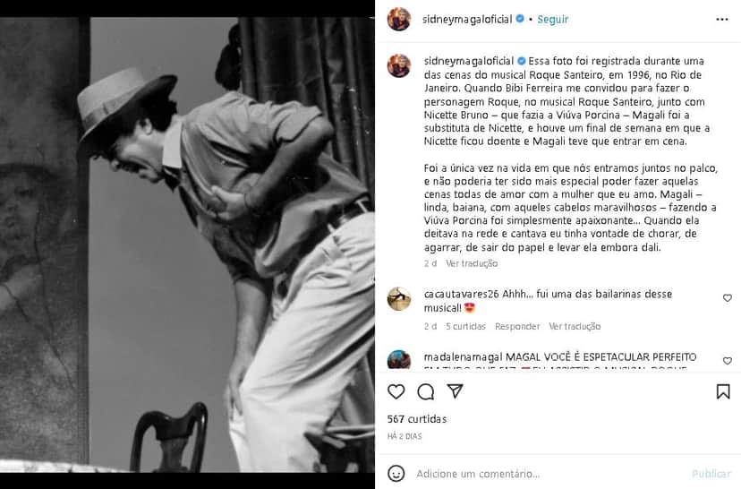 Sidney Magal se declarou publicamente para sua amada esposa (Foto: Reprodução/ Instagram) Sidney Magal se declarou publicamente para sua amada esposa (Foto: Reprodução/ Instagram)