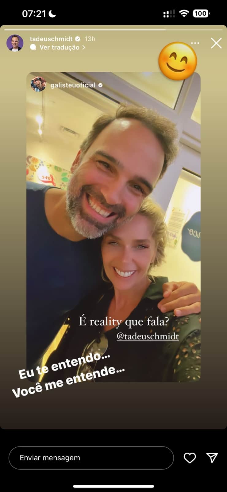 Tadeu Schmidt e Adriane Galisteu (Imagem: Reprodução) Tadeu Schmidt e Adriane Galisteu (Imagem: Reprodução)