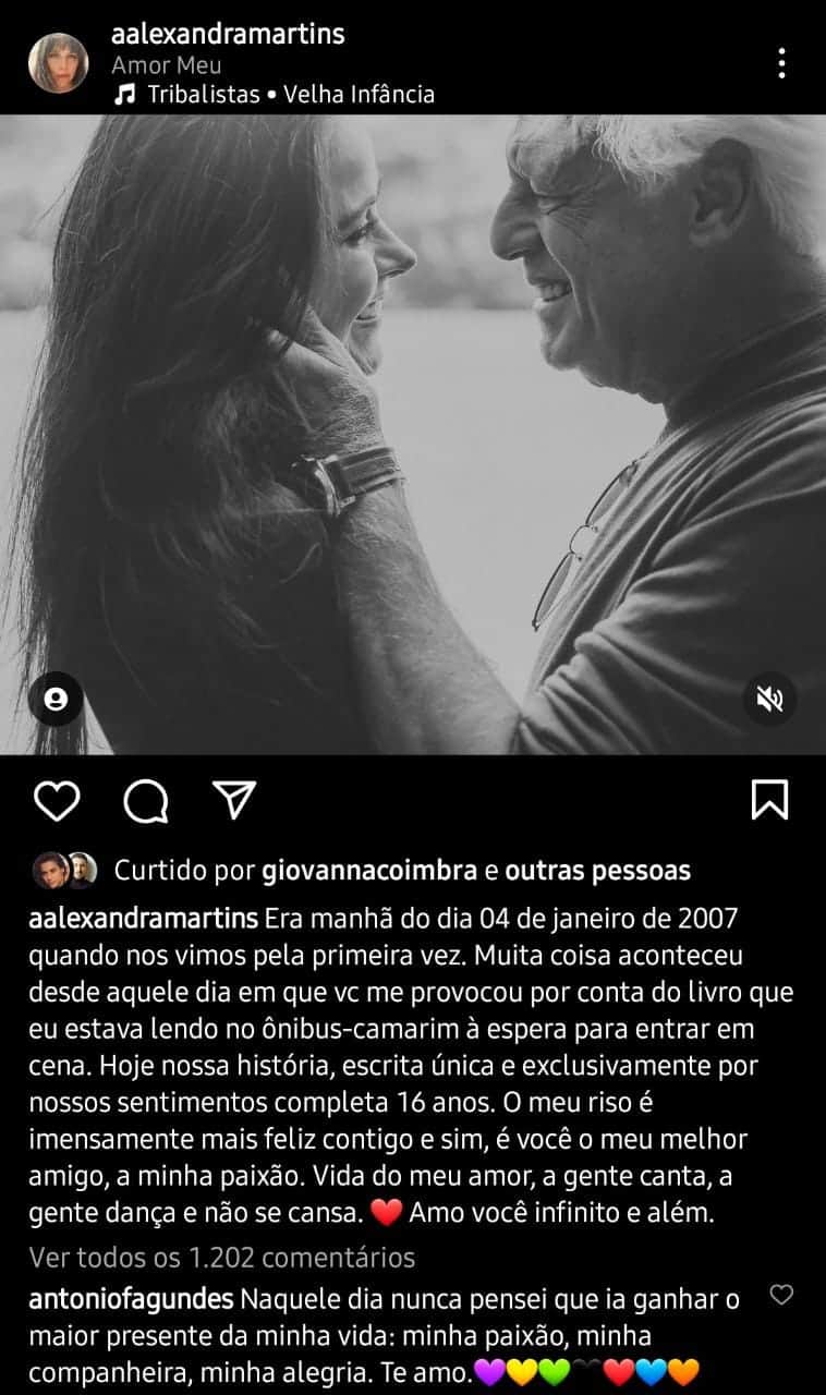 Publicação de Alexandra Martins (Foto: Reprodução/ Instagram) Publicação de Alexandra Martins (Foto: Reprodução/ Instagram)