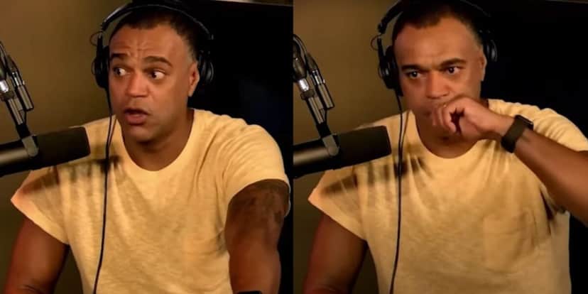 Denílson se emocionou ao recordar história com fã na Espanha (Foto Reprodução/Montagem/YouTube) Denílson se emocionou ao recordar história com fã na Espanha (Foto Reprodução/Montagem/YouTube)