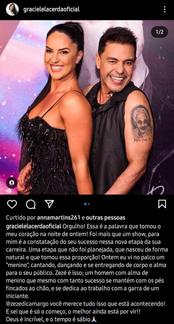 Publicação de Graciele Lacerda (Foto: Reprodução/ Instagram) Publicação de Graciele Lacerda (Foto: Reprodução/ Instagram)