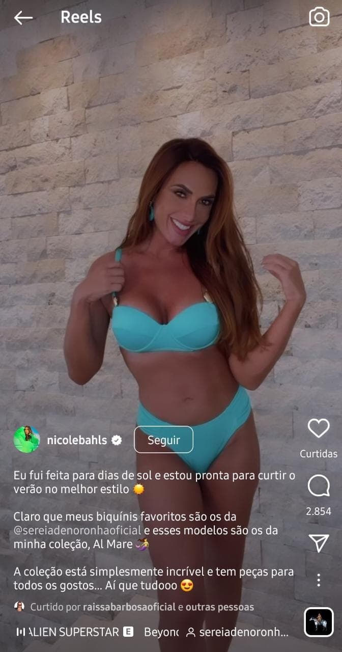 Publicação de Nicole Bahls (Foto: Divulgação) Publicação de Nicole Bahls (Foto: Divulgação)