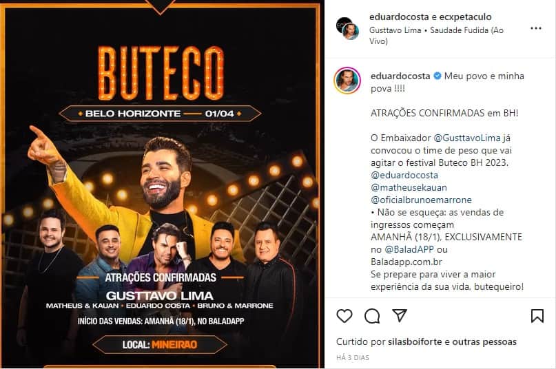 Leonardo é traído por Eduardo Costa, Bruno e Marrone com Gsttavo Lima (Foto: Reprodução) Leonardo é traído por Eduardo Costa, Bruno e Marrone com Gsttavo Lima (Foto: Reprodução)