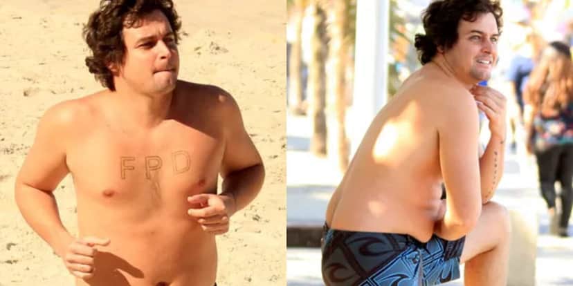 Felipe Dylon correndo na praia (Fotor Reprodução/ JC Pereira / AgNews) Felipe Dylon correndo na praia (Fotor Reprodução/ JC Pereira / AgNews)