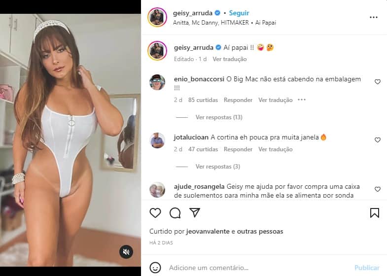 Geisy Arruda posta foto ousada com parte íntima partida ao meio (Foto: Reprodução) Geisy Arruda posta foto ousada com parte íntima partida ao meio (Foto: Reprodução)