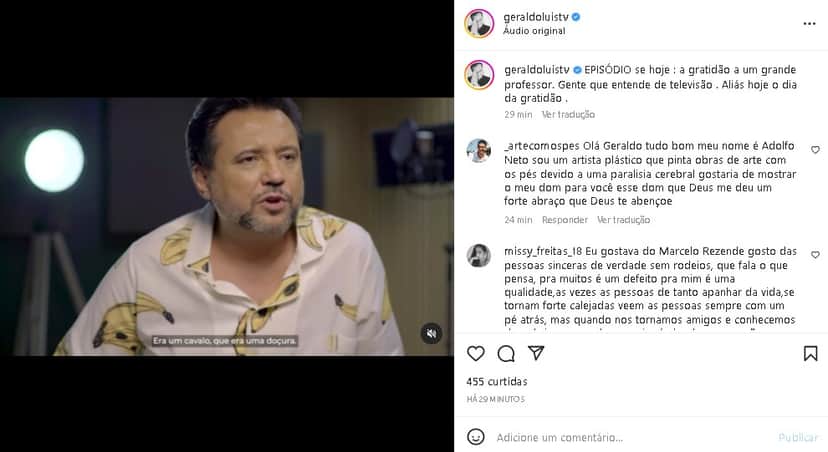 Geraldo Luís falou de Marcelo Rezende Geraldo Luís falou de Marcelo Rezende