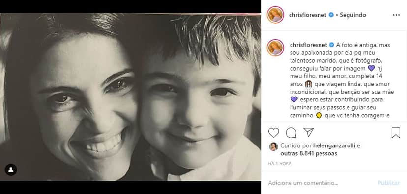Fotos do filho de Chris Flores mostram que ele é o jovem mais lindo do Brasil - Foto reprodução Fotos do filho de Chris Flores mostram que ele é o jovem mais lindo do Brasil - Foto reprodução