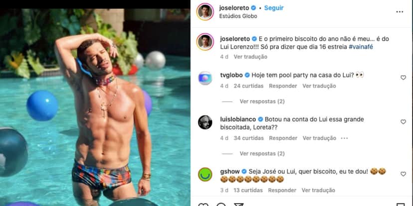 José Loreto expõe situação com Luis Lobianco em bastidores da Globo e competição para ver quem recebe mais elogios (Fotos: Reproduções / Globo / Instagram) José Loreto expõe situação com Luis Lobianco em bastidores da Globo e competição para ver quem recebe mais elogios (Fotos: Reproduções / Globo / Instagram)