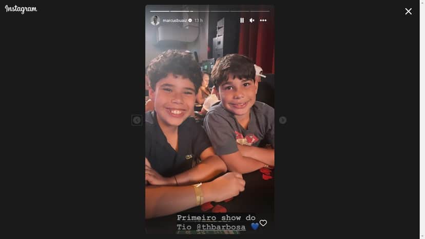 Marcus Buaiz compartilha série de cliques dos filhos, José e João, frutos do antigo relacionamento com Wanessa Camargo, em primeiro show de Thiaguinho (Foto: Reprodução / Instagram) Marcus Buaiz compartilha série de cliques dos filhos, José e João, frutos do antigo relacionamento com Wanessa Camargo, em primeiro show de Thiaguinho (Foto: Reprodução / Instagram)