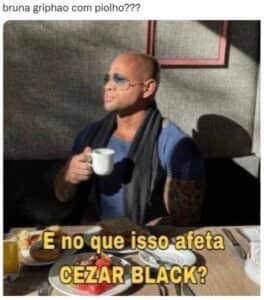 Cezar Black virou meme nas redes sociais (Foto: Reprodução / Twitter) Cezar Black virou meme nas redes sociais (Foto: Reprodução / Twitter)