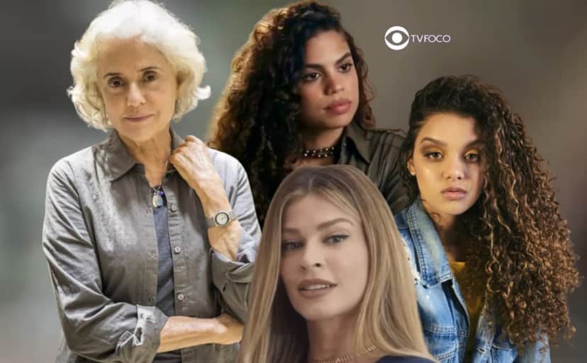 Danielle Olímpia e Grazi Massafera integram o mesmo núcleo da neta de Marieta Severo em Travessia (Foto: Reprodução / Globo / Montagem TV Foco) Danielle Olímpia e Grazi Massafera integram o mesmo núcleo da neta de Marieta Severo em Travessia (Foto: Reprodução / Globo / Montagem TV Foco)