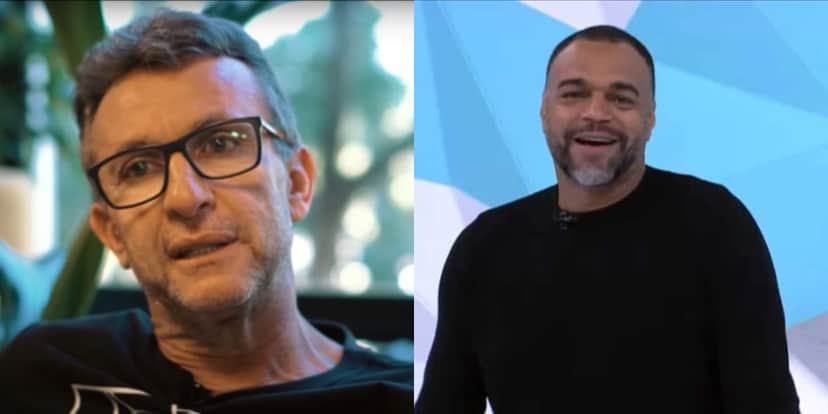 Neto e Denílson (Reprodução: Montagem TV Foco) Neto e Denílson (Reprodução: Montagem TV Foco)