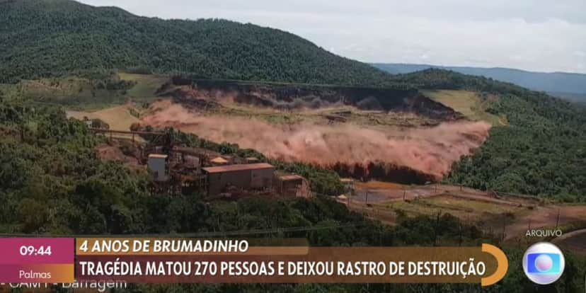 Patrícia Poeta dá notícia sobre tragédia de Brumadinho, que está completando quatro anos, no Encontro e deixa o Brasil arrasado com imagens de destruição (Foto: Reprodução / Globo) Patrícia Poeta dá notícia sobre tragédia de Brumadinho, que está completando quatro anos, no Encontro e deixa o Brasil arrasado com imagens de destruição (Foto: Reprodução / Globo)