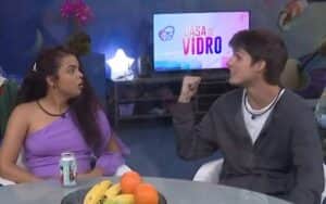 Paula Freiras e Gabriel Tavares na tarde desta terça (10); eles disputam vaga para o BBB23 (Foto: Reprodução / Globoplay) Paula Freiras e Gabriel Tavares na tarde desta terça (10); eles disputam vaga para o BBB23 (Foto: Reprodução / Globoplay)