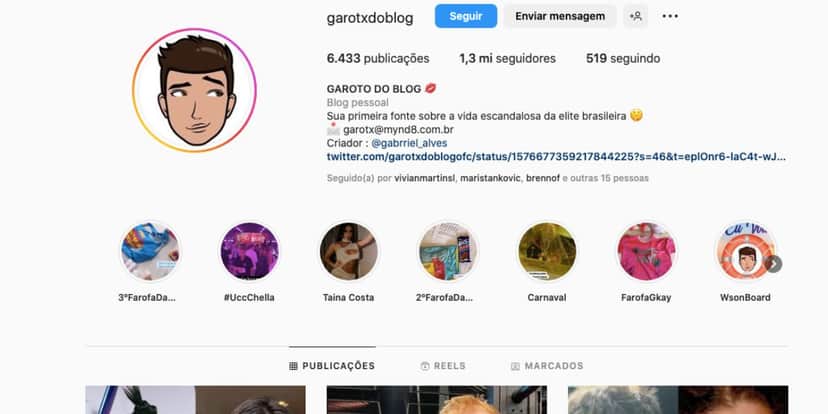 Surubão de Noronha gerou escândalo e rapaz, Gabriel Alves, que entregou globais ficou milionário devido a página de fofoca (Foto: Reprodução / Instagram) Surubão de Noronha gerou escândalo e rapaz, Gabriel Alves, que entregou globais ficou milionário devido a página de fofoca (Foto: Reprodução / Instagram)