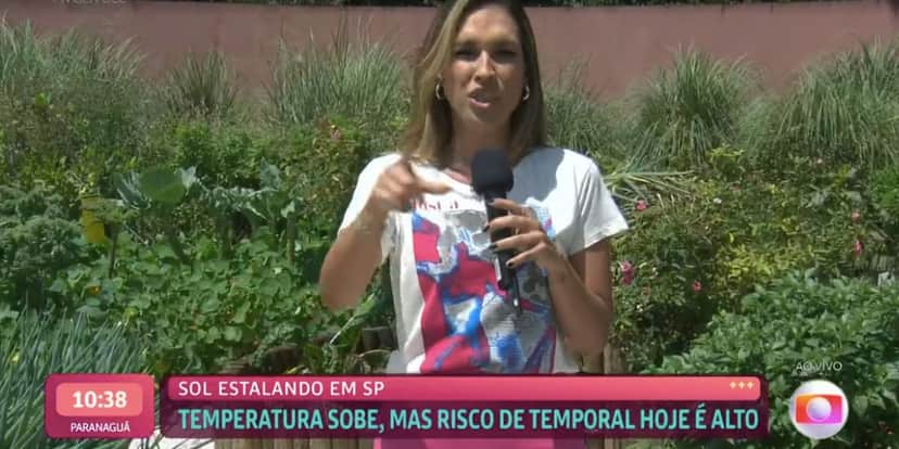 Durante o "Mais Você", Thalita Morete apareceu fora dos estúdios do "Mais Você", falou sobre o sufoco que passou no fim de semana com avião, que ficou sobrevoando os céus por conta do mal tempo em São Paulo (Foto: reprodução / Globo) Durante o "Mais Você", Thalita Morete apareceu fora dos estúdios do "Mais Você", falou sobre o sufoco que passou no fim de semana com avião, que ficou sobrevoando os céus por conta do mal tempo em São Paulo (Foto: reprodução / Globo)